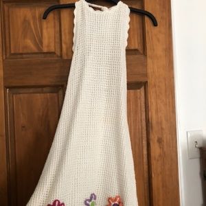 White Knit Halter Dress